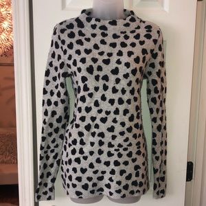 Ann Taylor Loft Leopard Heart Sweater